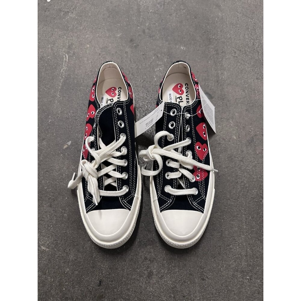 COMME des GARCONS PLAY Converse Multi Heart Low Top in Black - Picture 3 of 9
